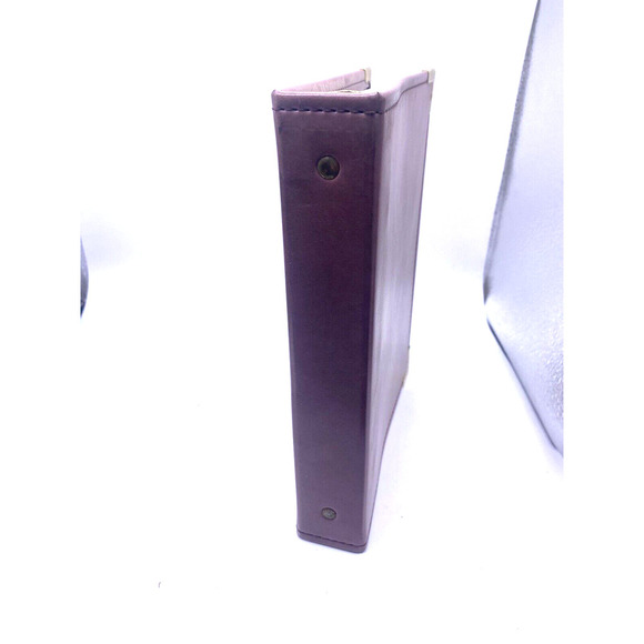 Vintage Cambridge Organizer 3 Ring Binder Vegan Leather Pink Organizer Journal - Picture 4 of 12